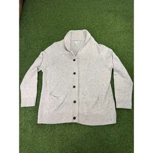 Sonoma Goods for‎ Life Cardigan Sweater Womens 2XL Gray Knitted Shawl Collared